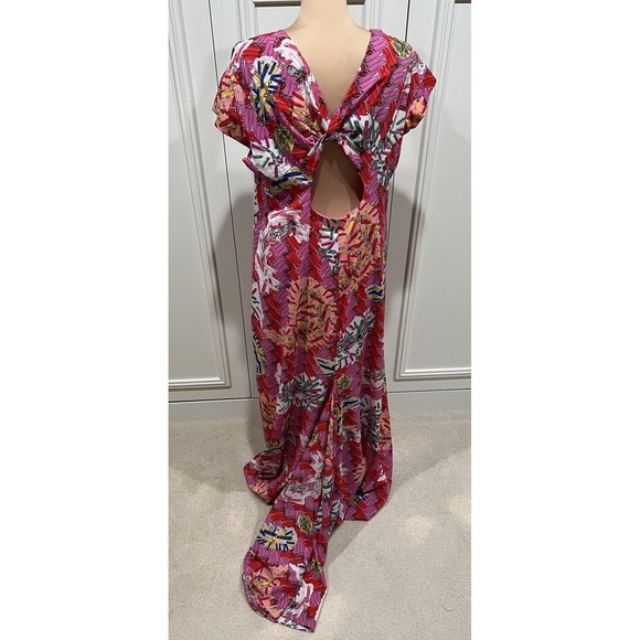 Zac Posen x Target Safety Pin Maxi Gown Dress Open Back Fishtail - Picture 6 of 10